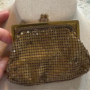 ADORABLE Whiting and Davis gold Coin purse
